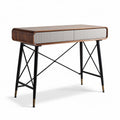 Bureau en bois avec tiroir et structure en métal noir 120 x 60 x 78cm