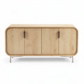 Meuble de rangement en bois naturel avec trois portes dimensions 150 x 45 x 70cm